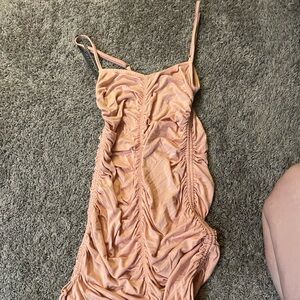 Volcom Peach Ruched Dress